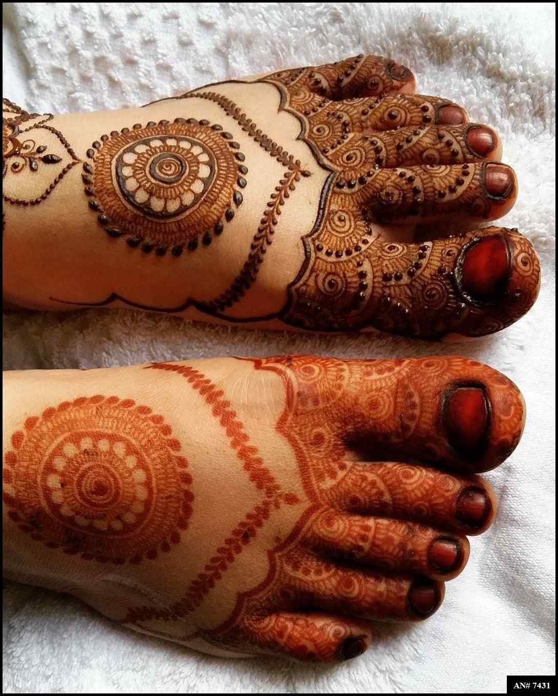 Foot Mehndi Design AN 7431