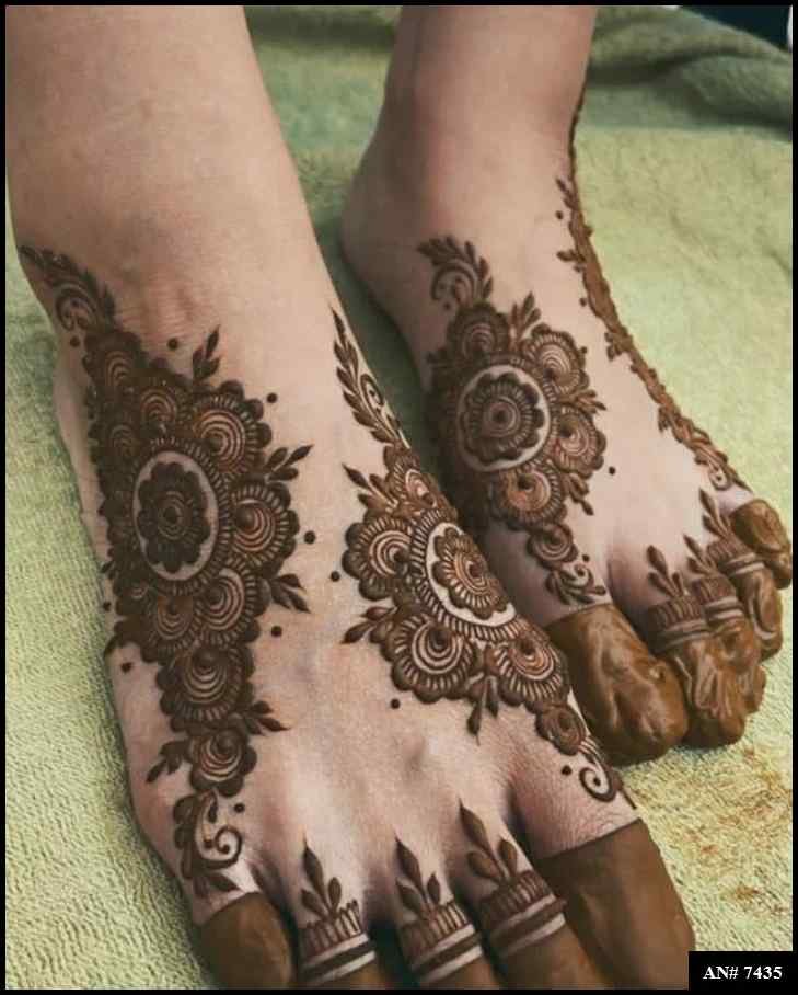 Foot Mehndi Design AN 7435