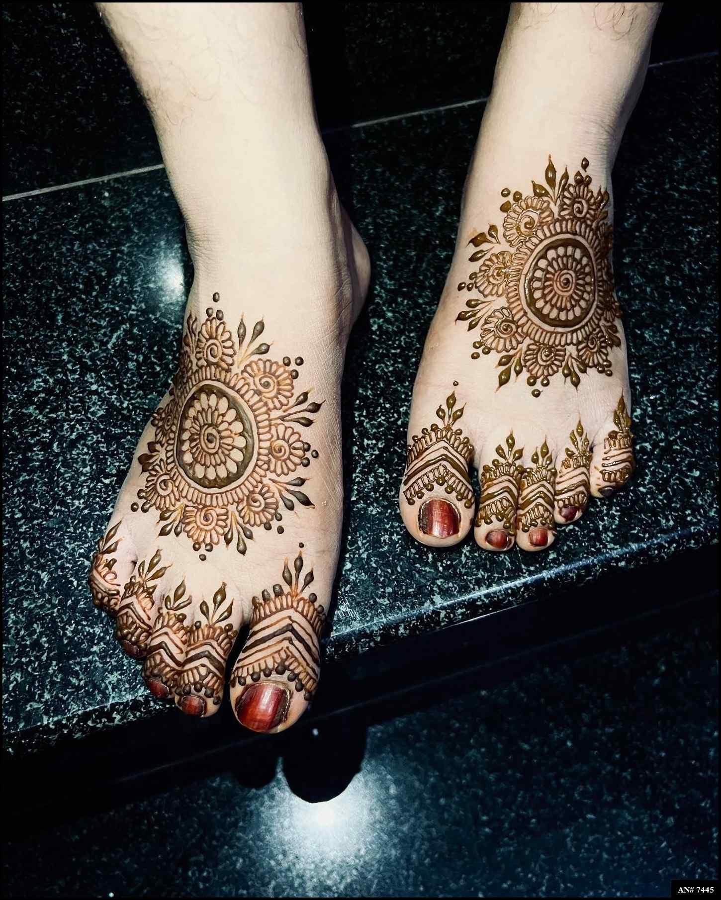 Foot Mehndi Design AN 7445