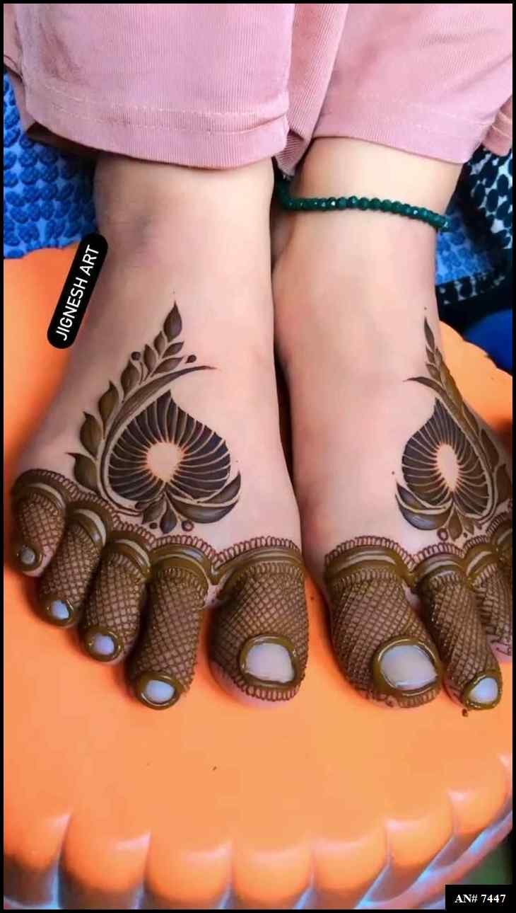 Foot Mehndi Design AN 7447