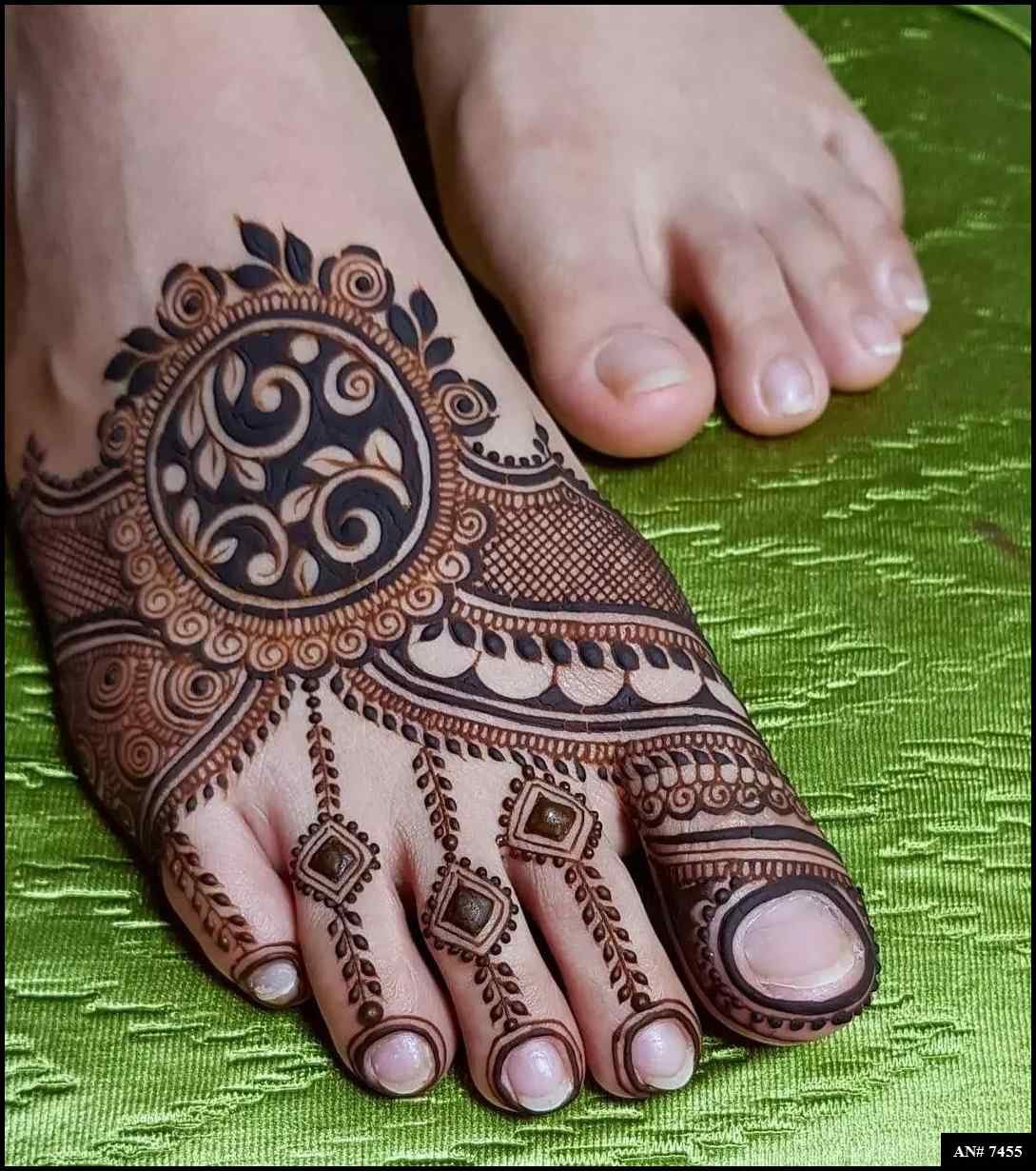 Foot Mehndi Design AN 7455