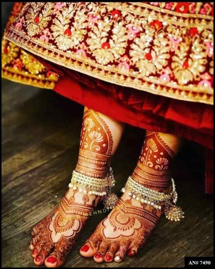 Foot Mehndi Design AN 7490