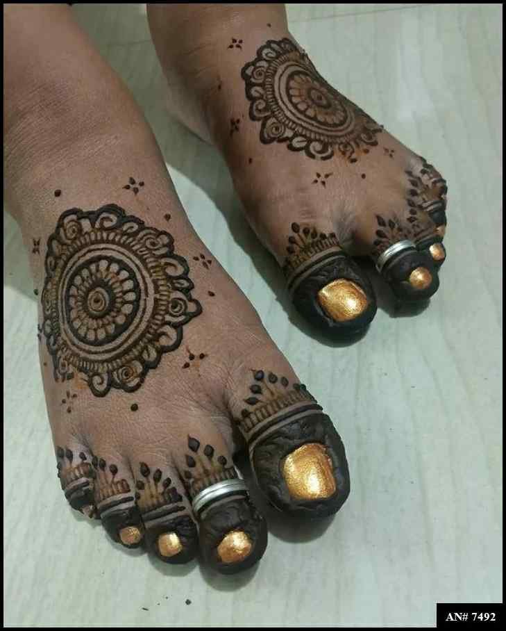 Foot Mehndi Design AN 7492