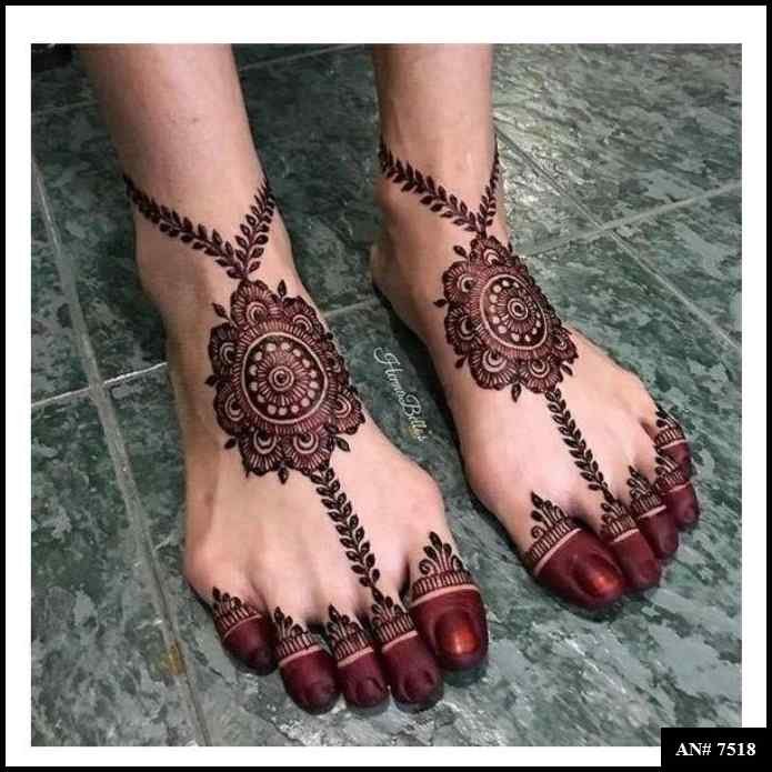 Foot Mehndi Design AN 7518
