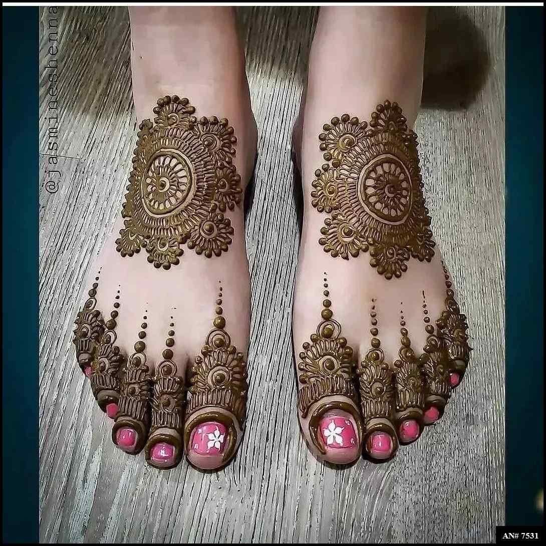 Foot Mehndi Design AN 7531