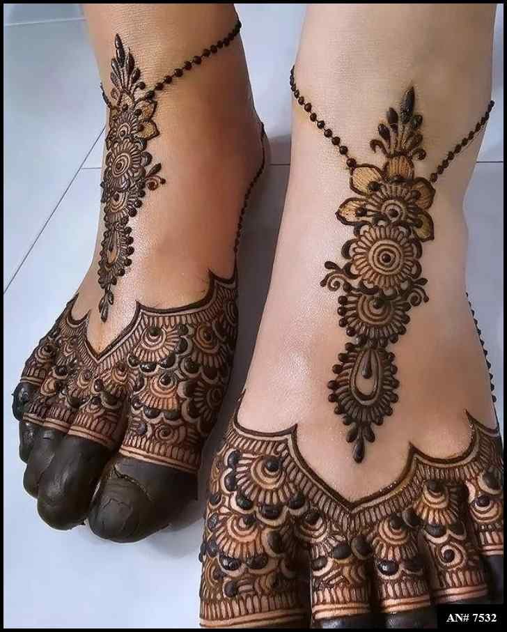 Foot Mehndi Design AN 7532