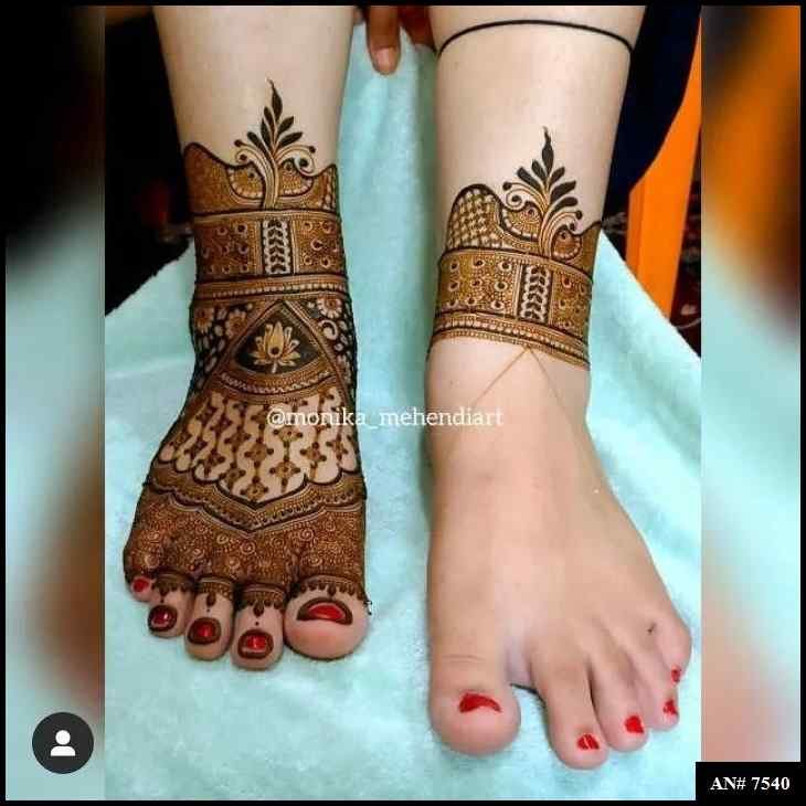 Foot Mehndi Design AN 7540