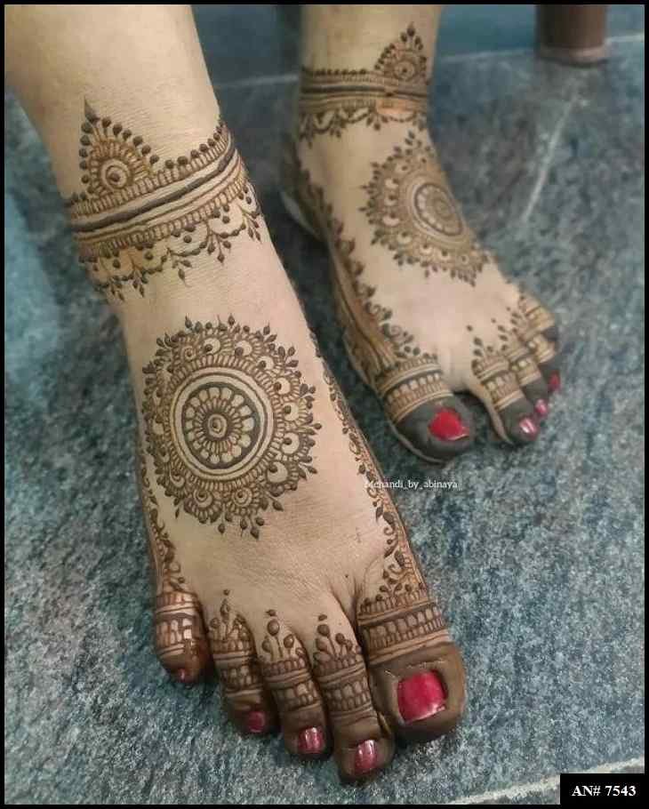 Foot Mehndi Design AN 7543
