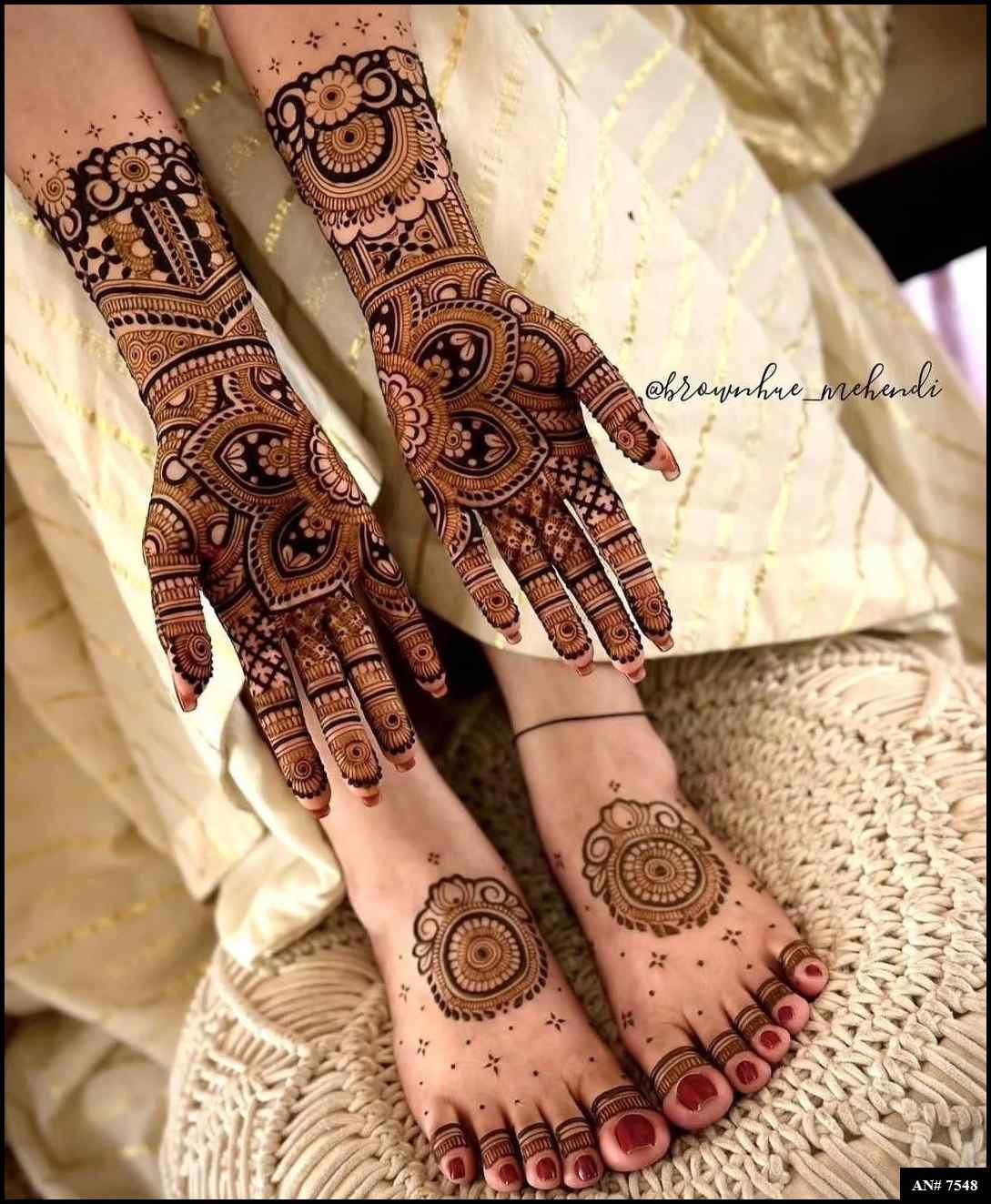 Foot Mehndi Design AN 7548