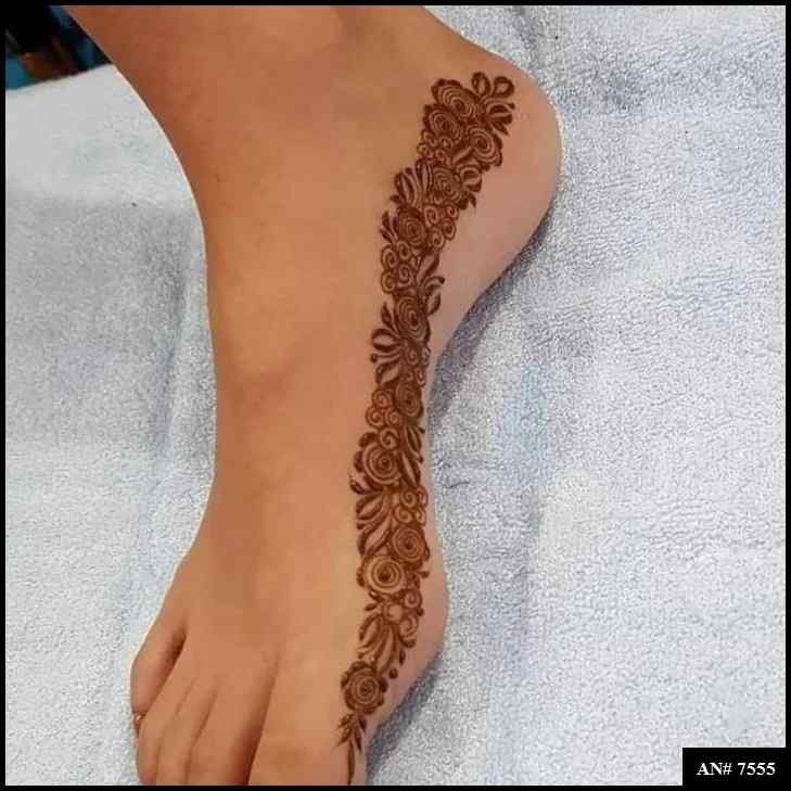 Foot Simple Mehndi Design AN 7555