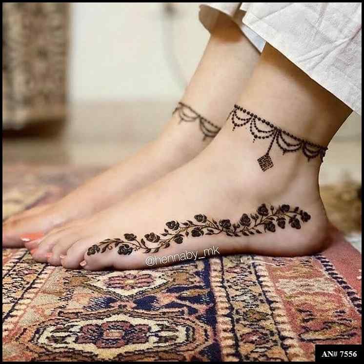 Foot Simple Mehndi Design AN 7556