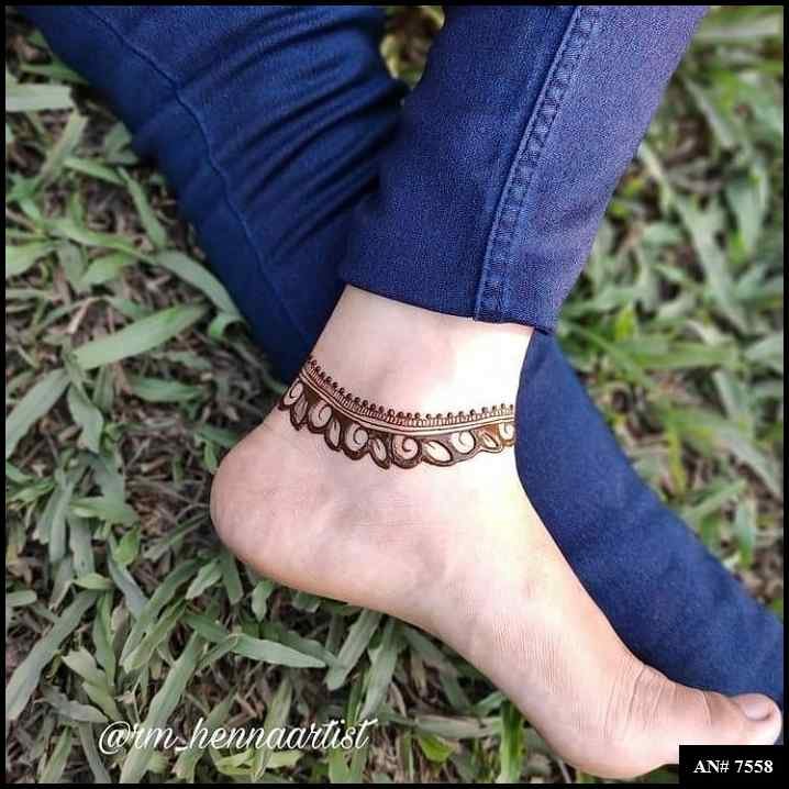 Foot Simple Mehndi Design AN 7558