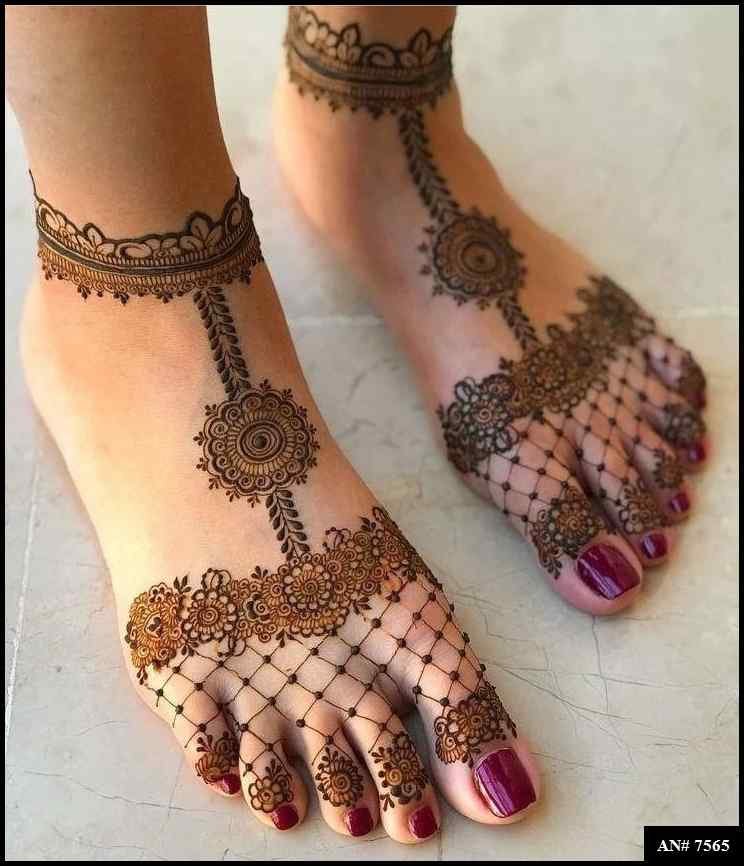 Foot Simple Mehndi Design AN 7565