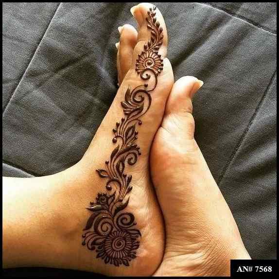 Foot Simple Mehndi Design AN 7568