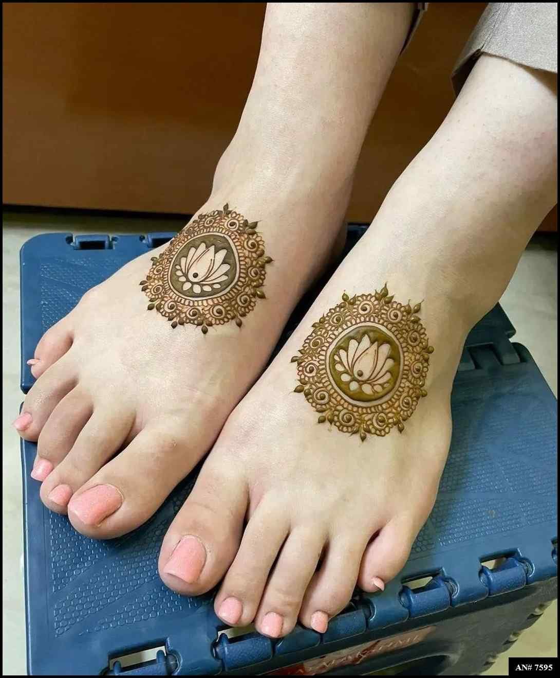 Foot Simple Mehndi Design AN 7595
