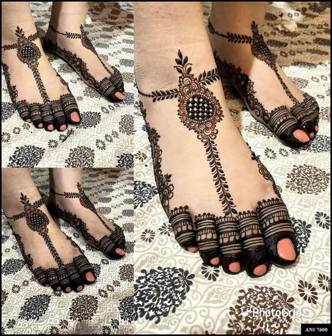 Foot Simple Mehndi Design AN 7600