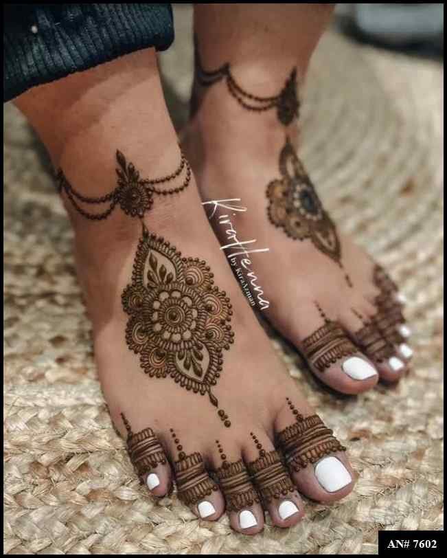 Foot Simple Mehndi Design AN 7602