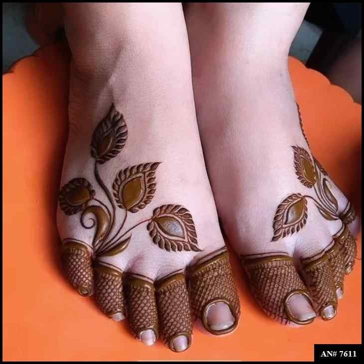 Foot Simple Mehndi Design AN 7611