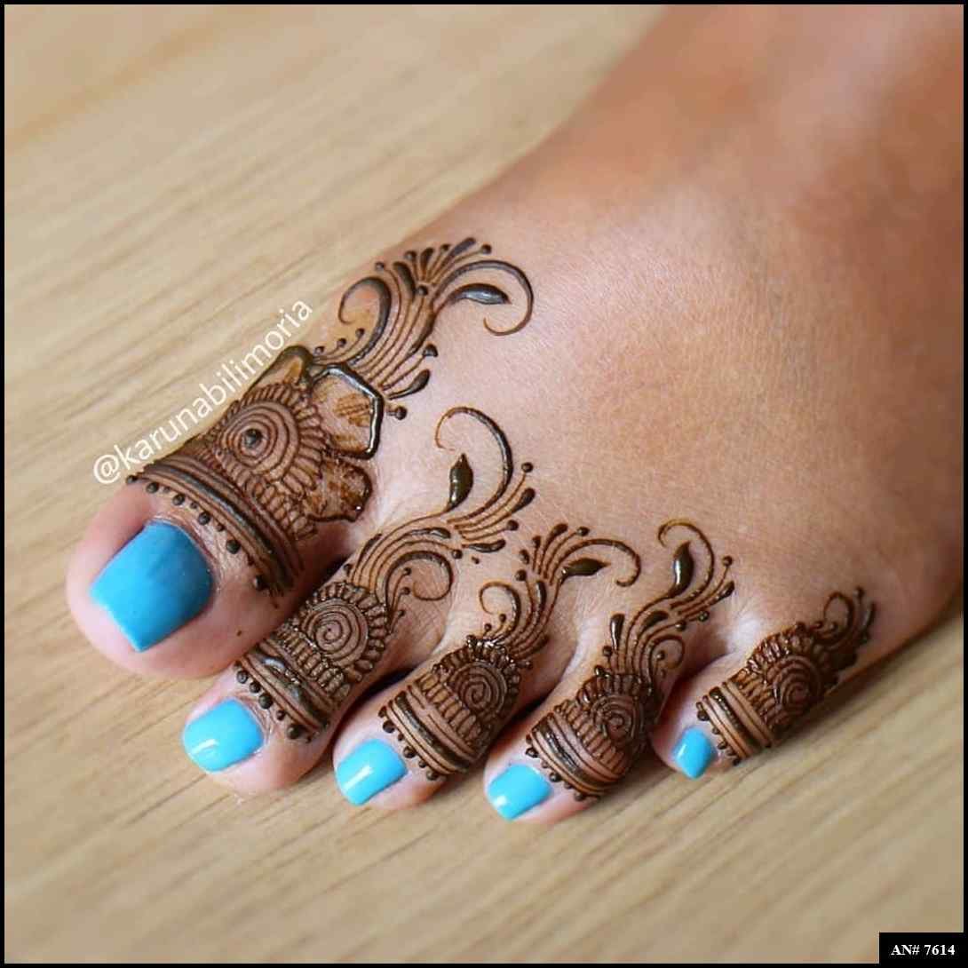 Foot Simple Mehndi Design [AN 7614]