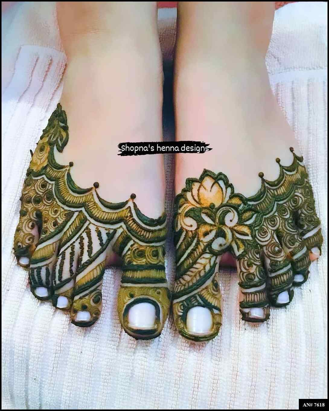 Foot Simple Mehndi Design [AN 7618]