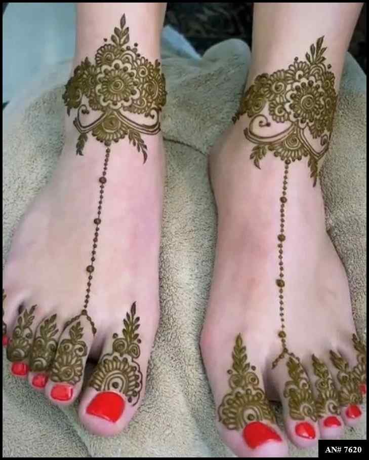 Foot Simple Mehndi Design [AN 7620]