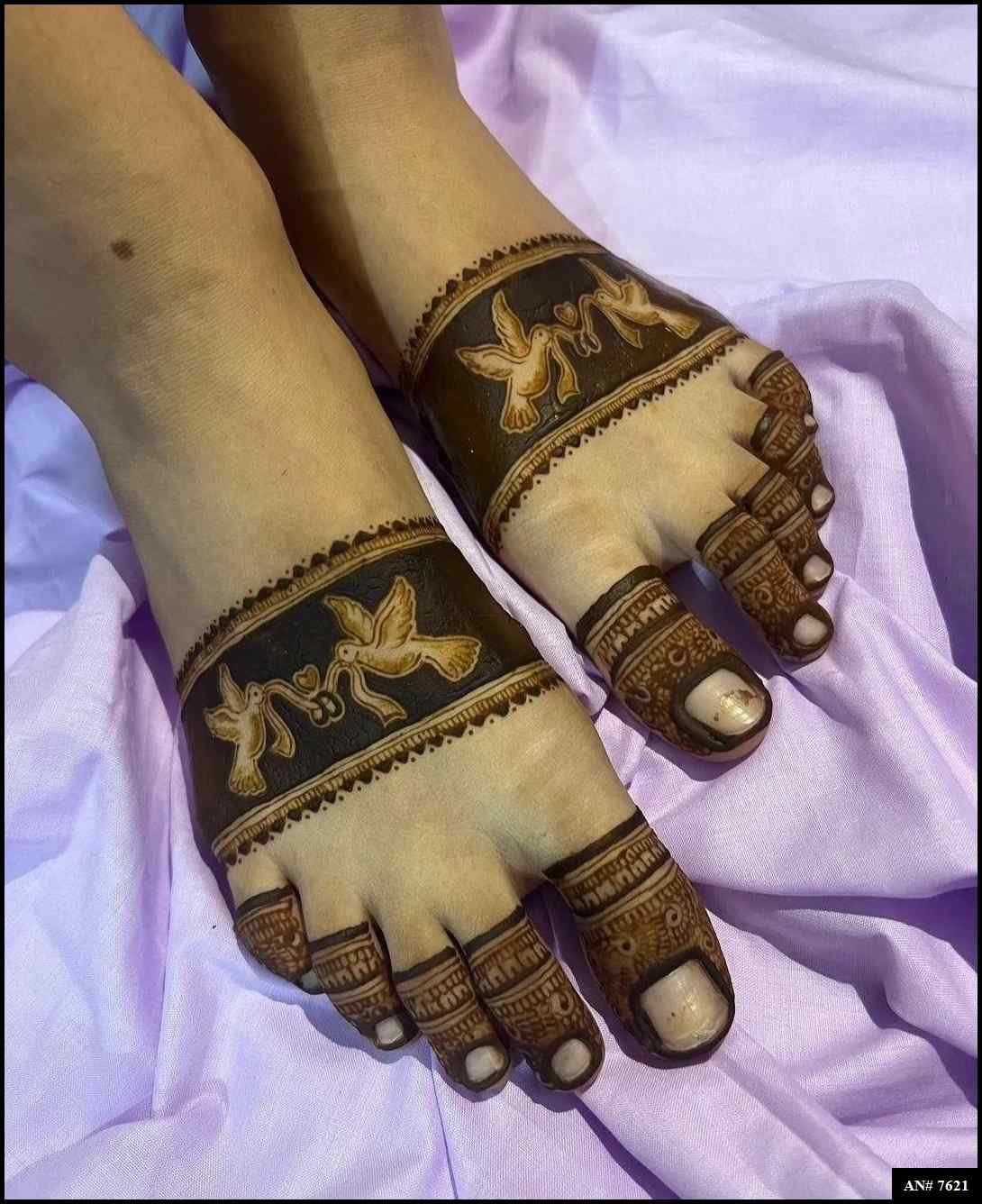 Foot Simple Mehndi Design AN 7621
