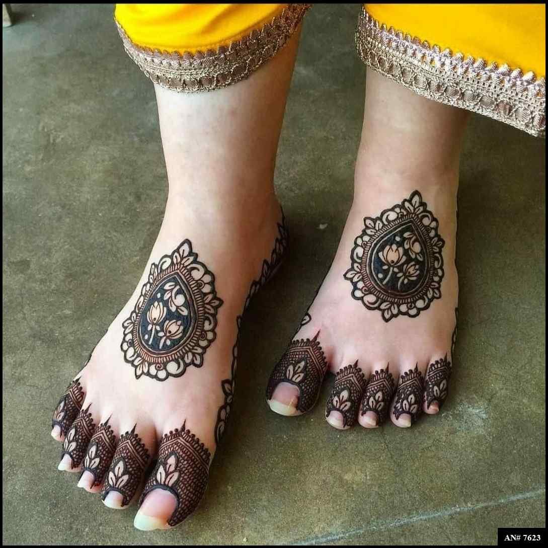 Foot Simple Mehndi Design AN 7623