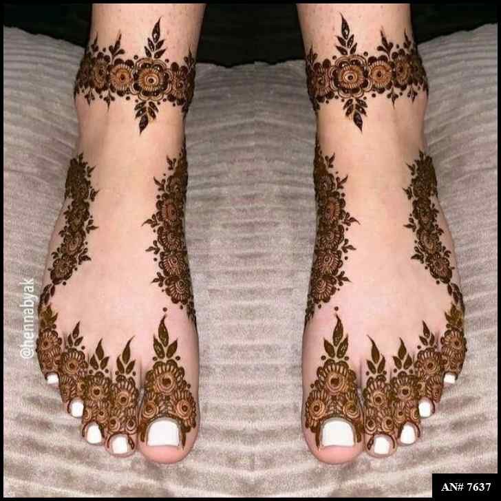 Foot Simple Mehndi Design AN 7637