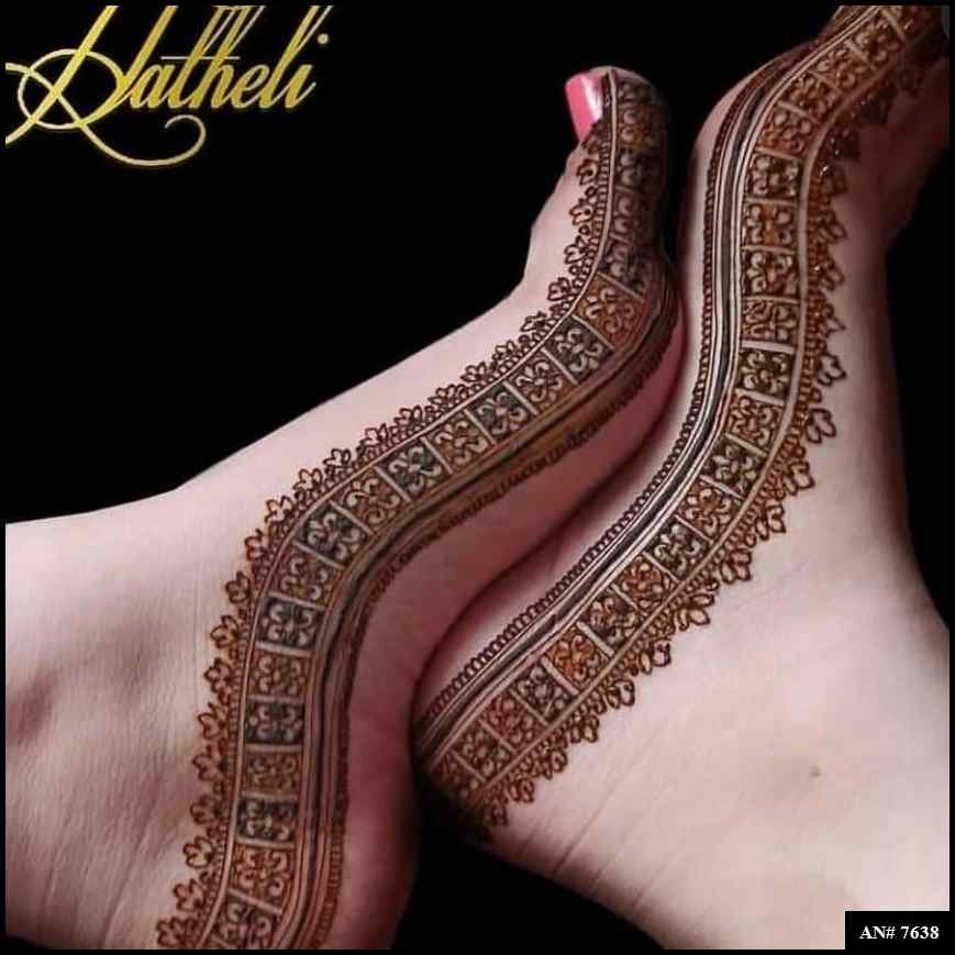 Foot Simple Mehndi Design AN 7638