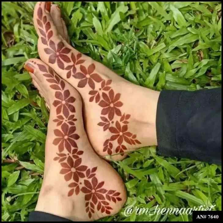 Foot Simple Mehndi Design AN 7640