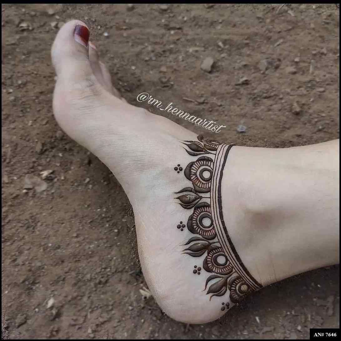 Foot Simple Mehndi Design AN 7646