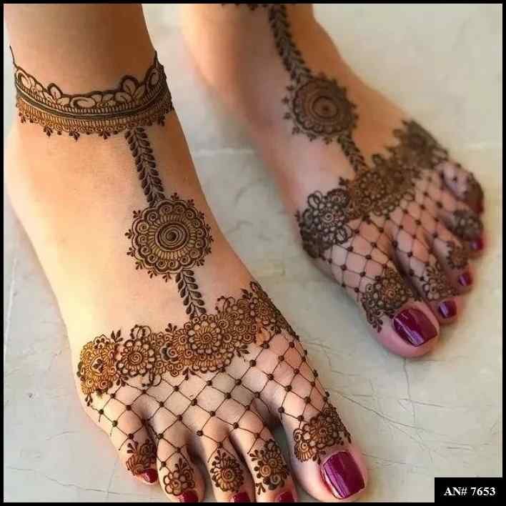 Foot Simple Mehndi Design AN 7653