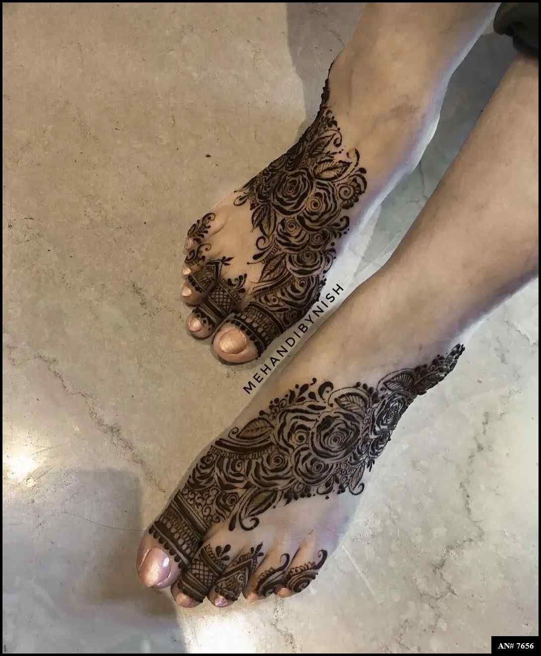 Foot Simple Mehndi Design AN 7656