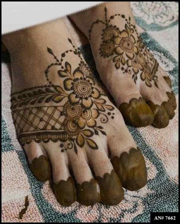 Foot Simple Mehndi Design AN 7662