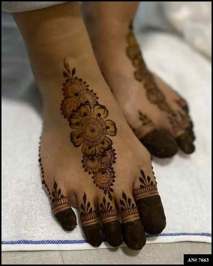 Foot Simple Mehndi Design AN 7663