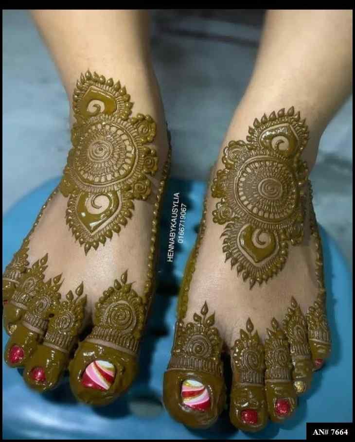 Foot Simple Mehndi Design AN 7664