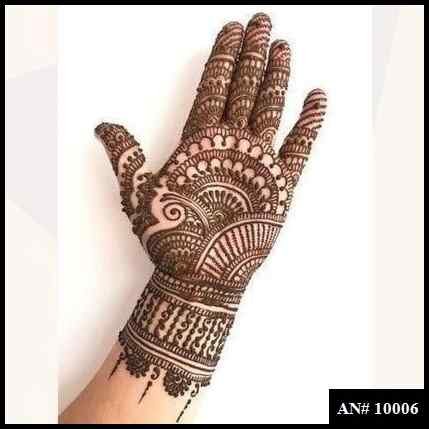 Front Hand Mehndi Design AN 10006