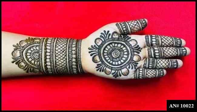 Front Hand Mehndi Design AN 10022