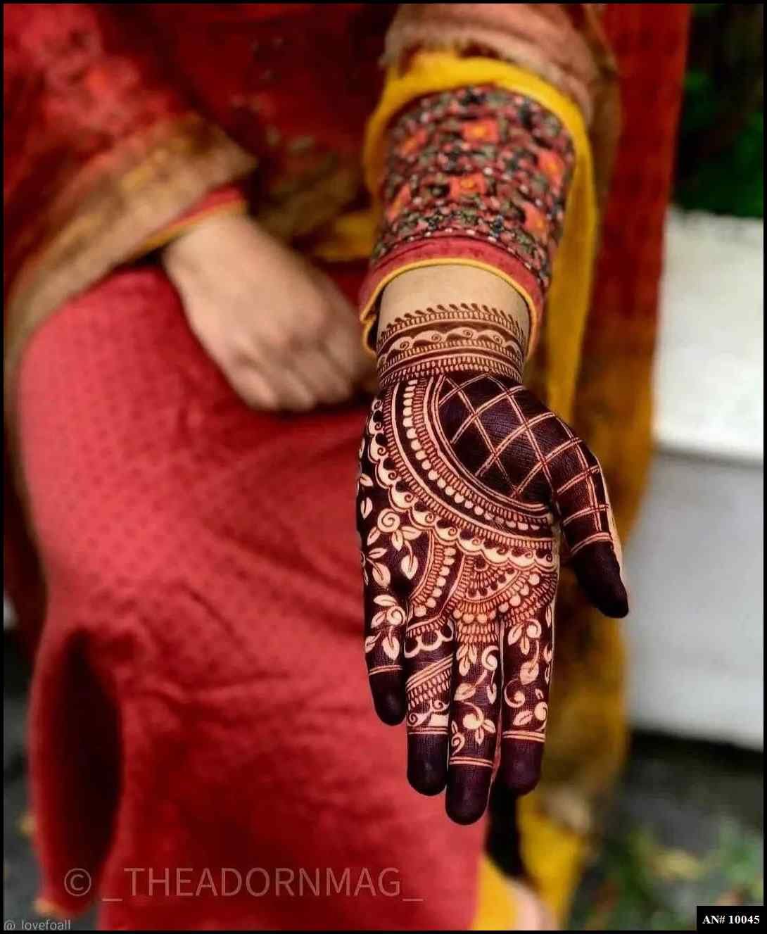 Front Hand Mehndi Design AN 10045