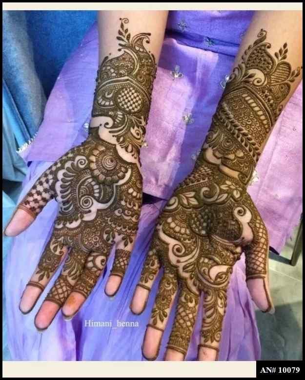 Front Hand Mehndi Design AN 10079