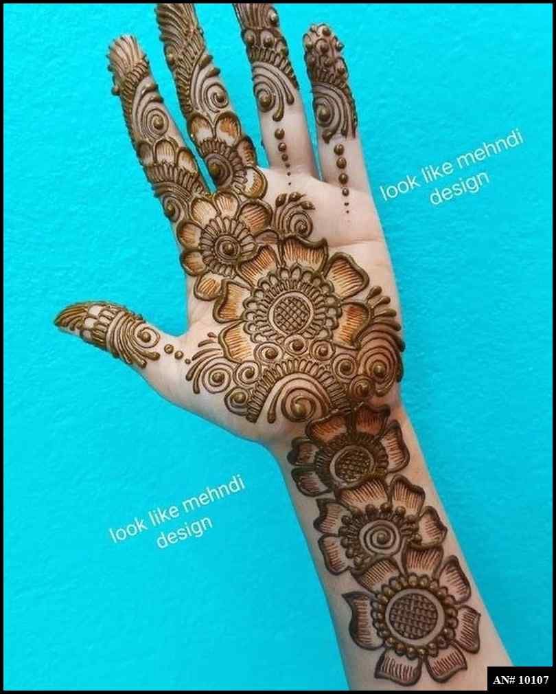 Front Hand Mehndi Design AN 10107