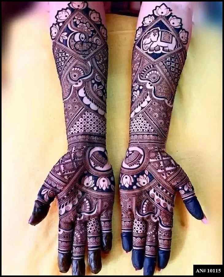 Front Hand Mehndi Design AN 10115