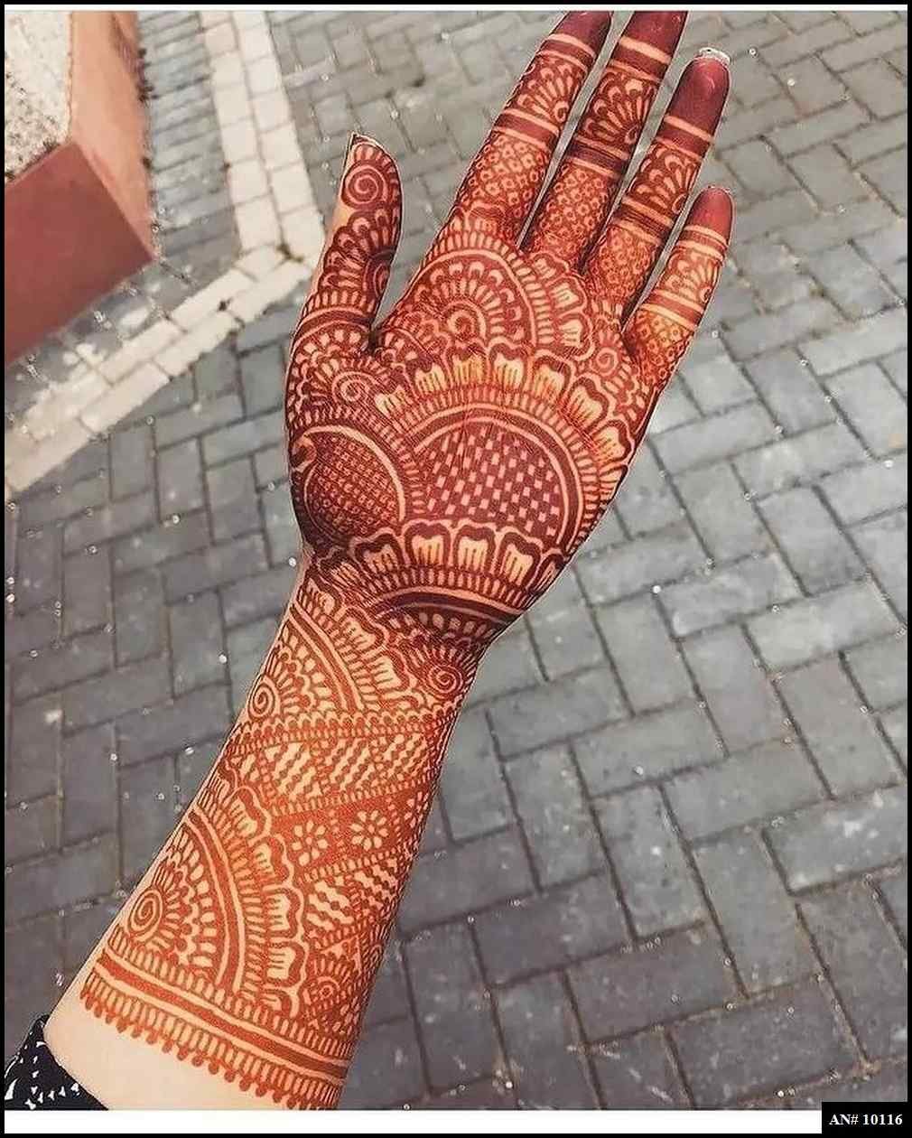 Front Hand Mehndi Design AN 10116