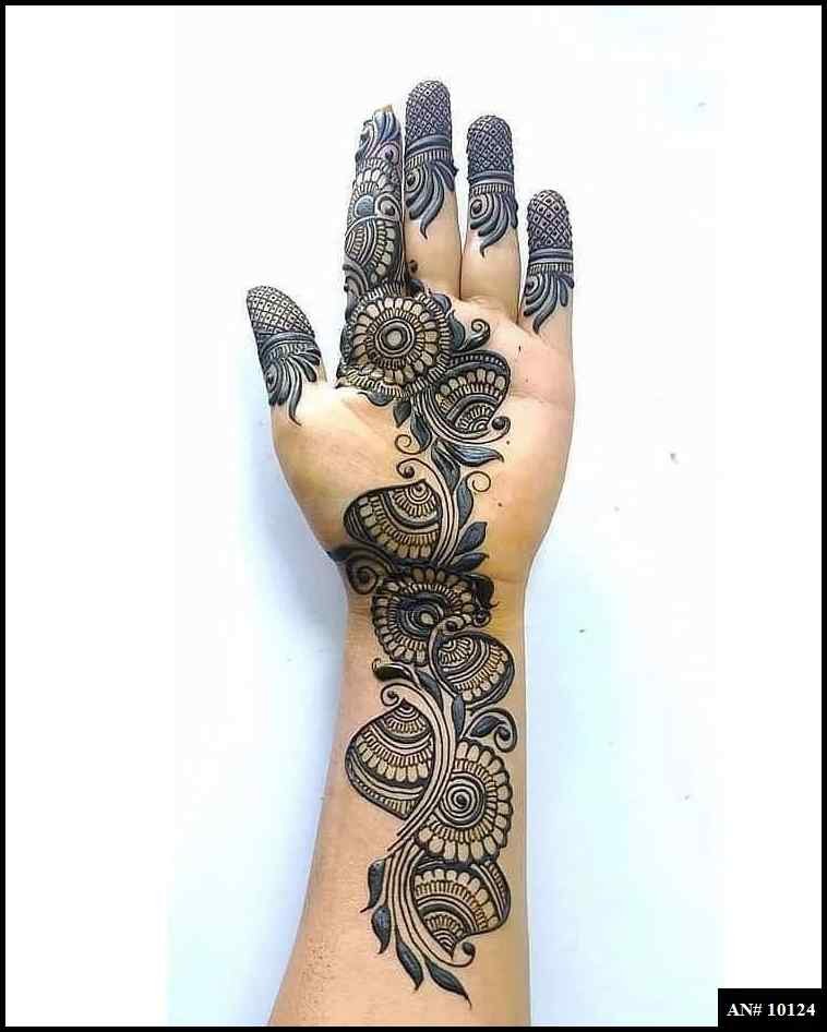Front Hand Mehndi Design AN 10124