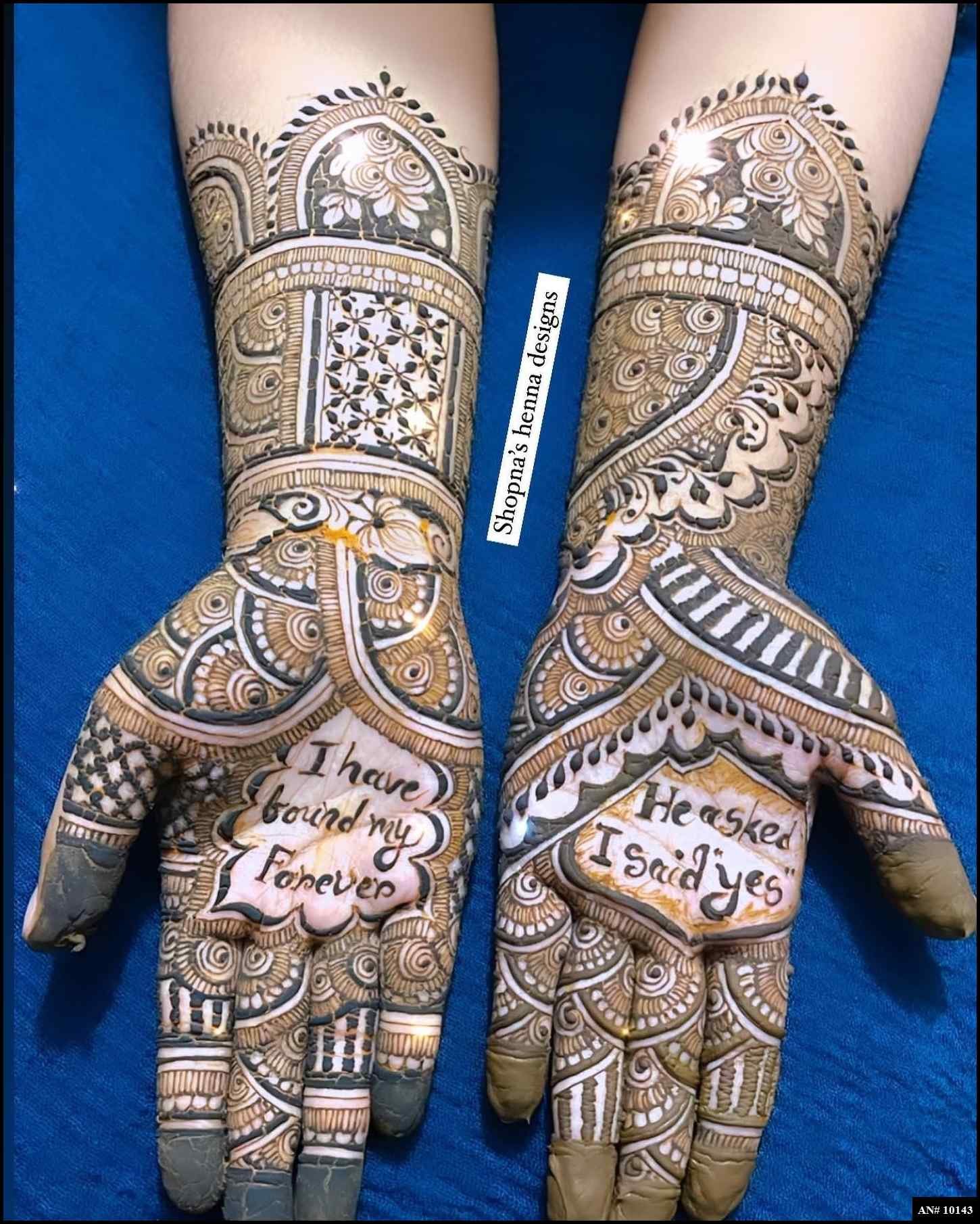 Front Hand Mehndi Design AN 10143