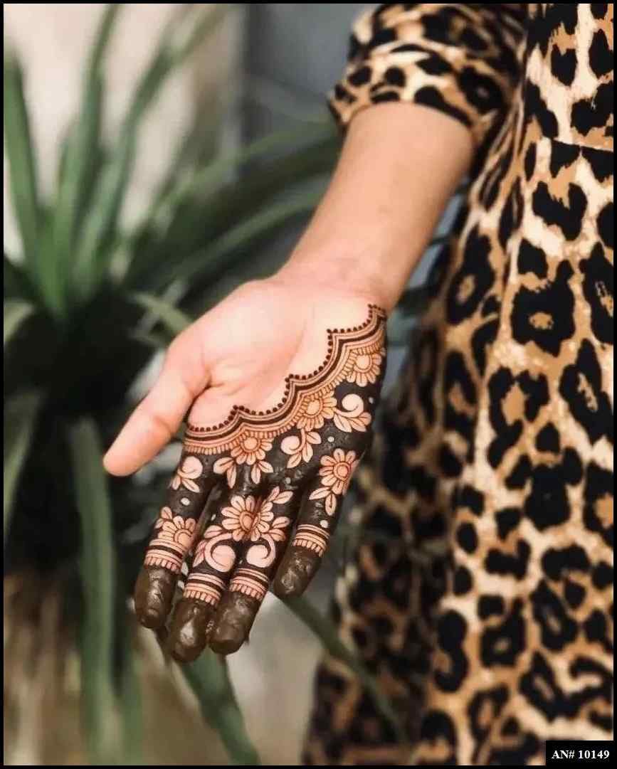 Front Hand Mehndi Design AN 10149