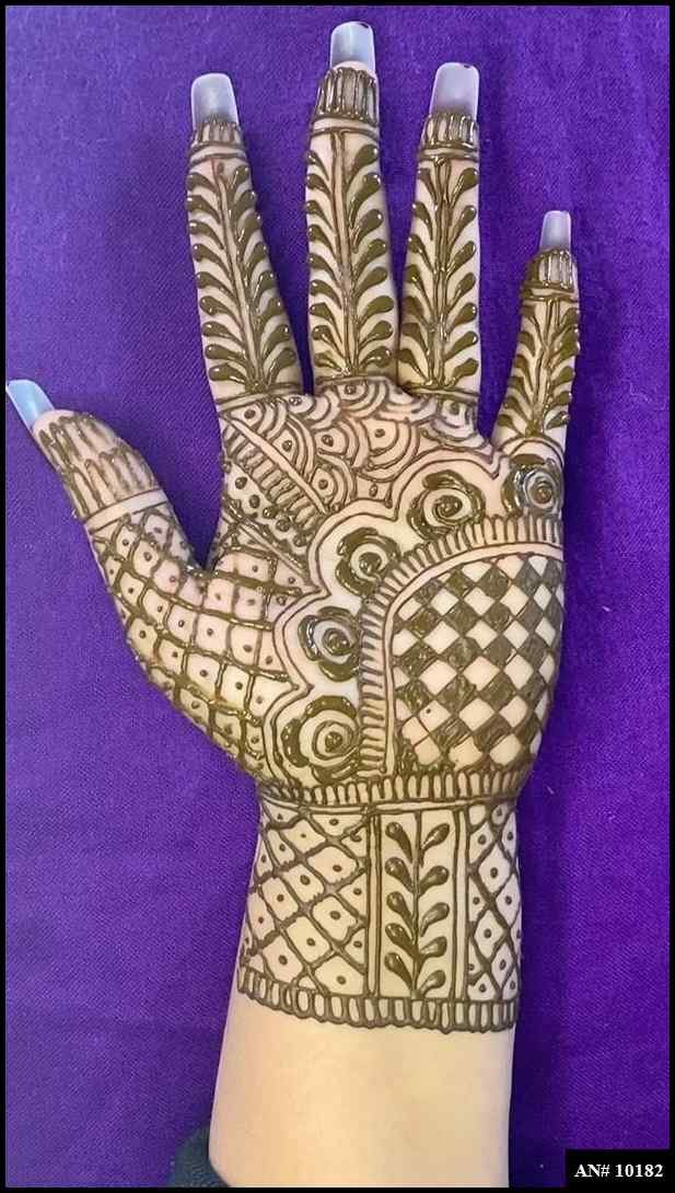 Front Hand Mehndi Design [AN 10182]