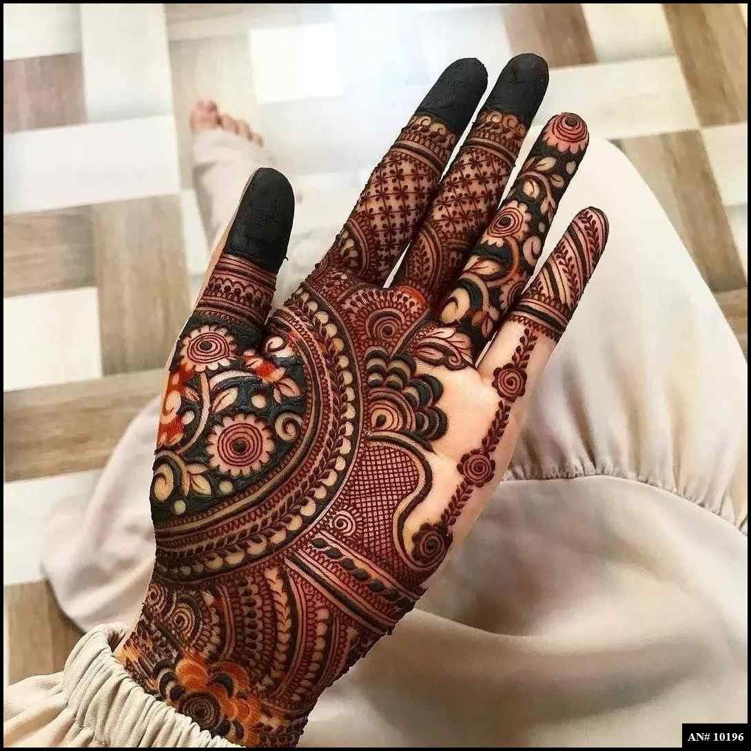 Front Hand Mehndi Design AN 10196