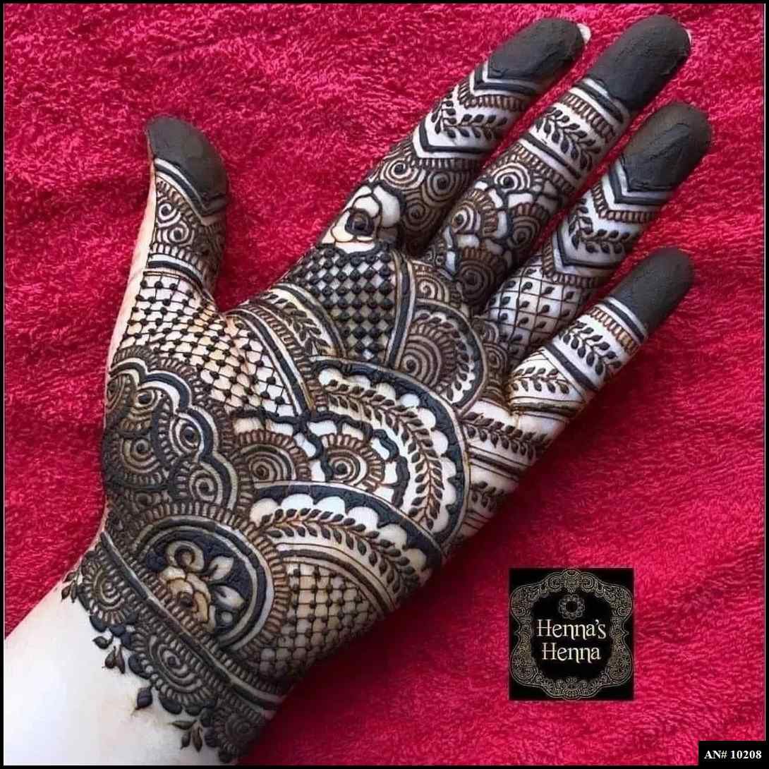 Front Hand Mehndi Design AN 10208