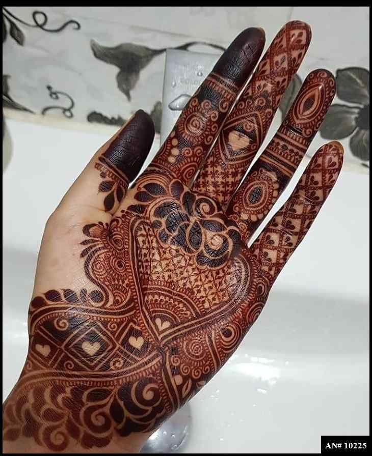 Front Hand Mehndi Design AN 10225